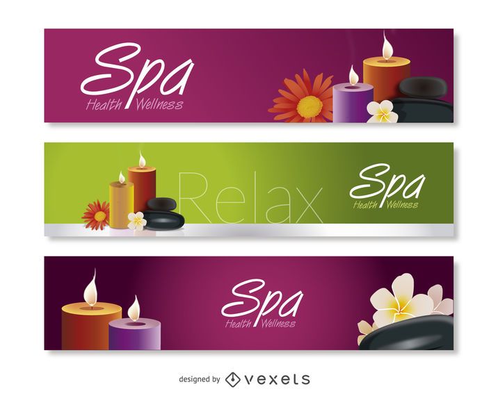 Conjunto de banners de spa y relax. Conjunto de banners de spa y relax.