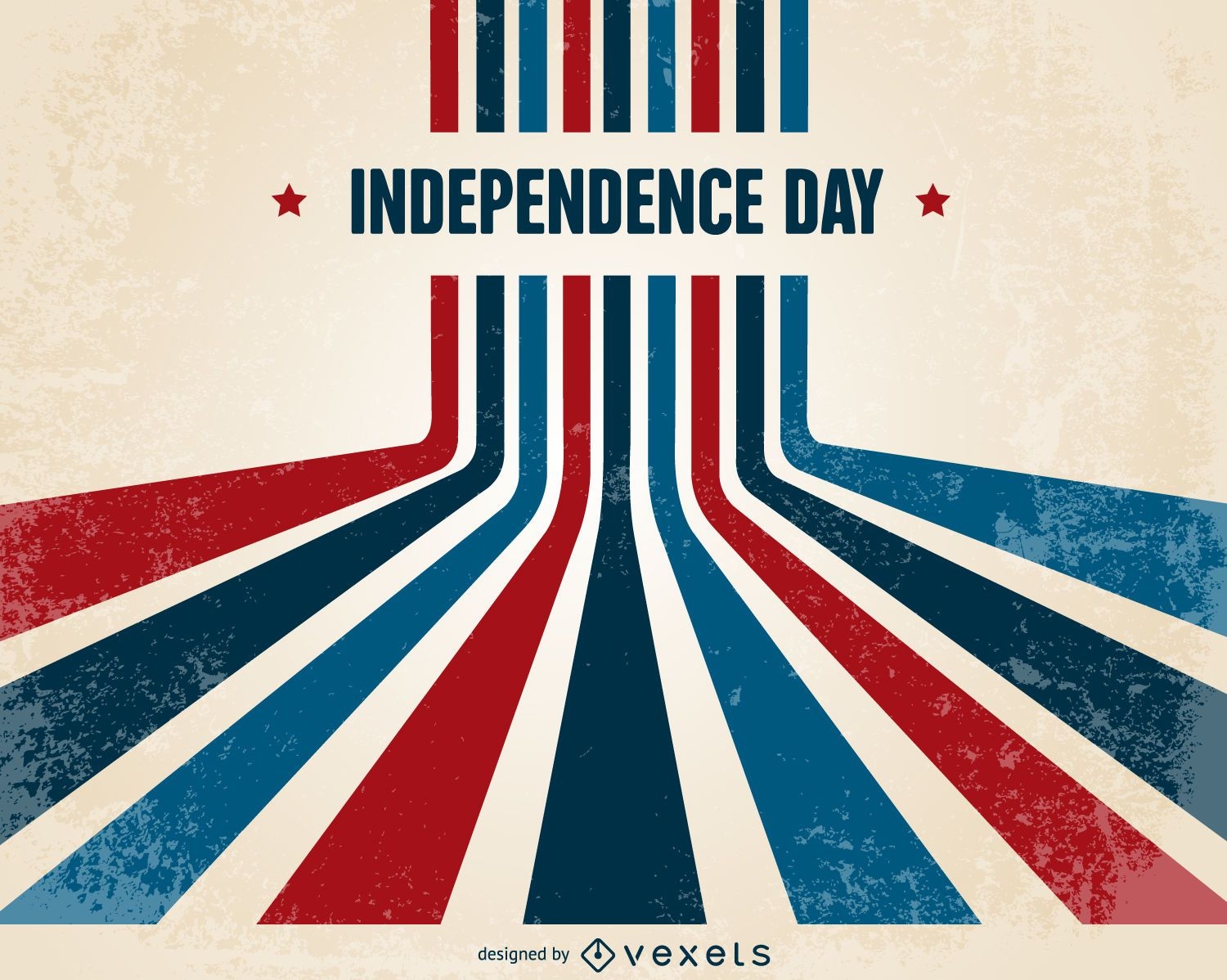 Design retro do Dia da Independência