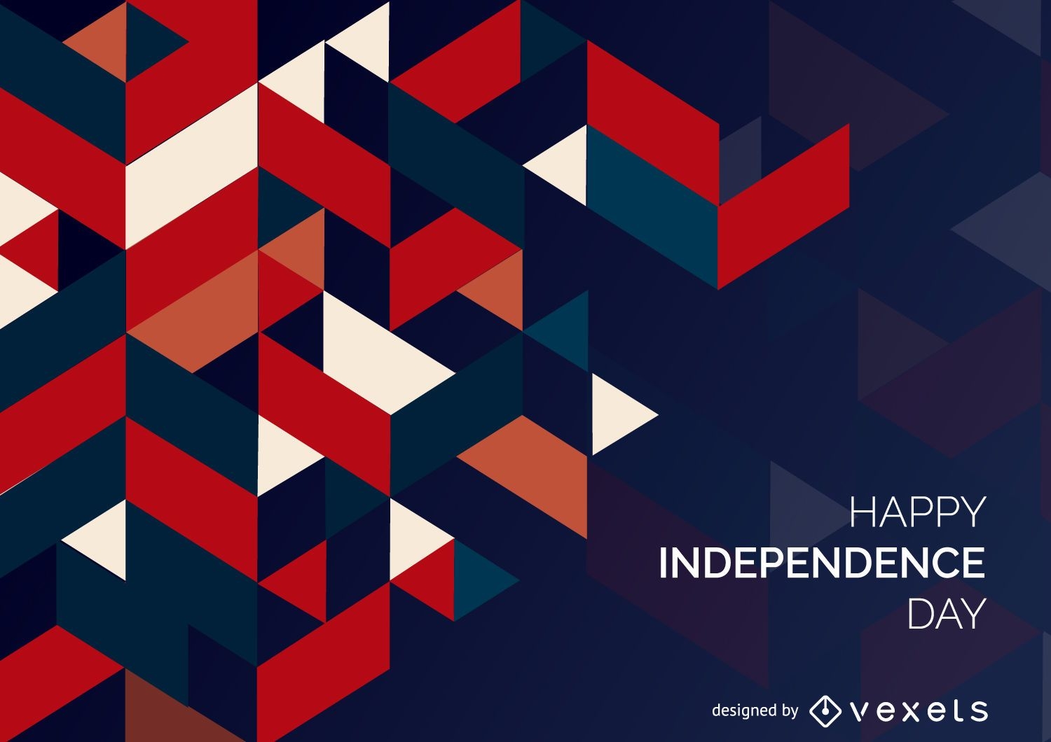 Textura poligonal del día de la independencia