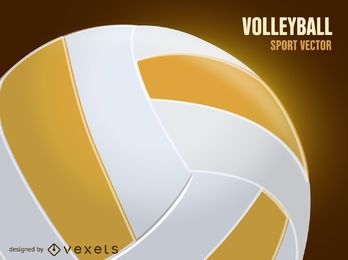 3D volleyball ball illustration