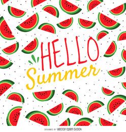 Sommer-Wassermelonen-Plakat