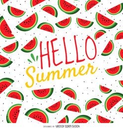 Summer watermelon poster