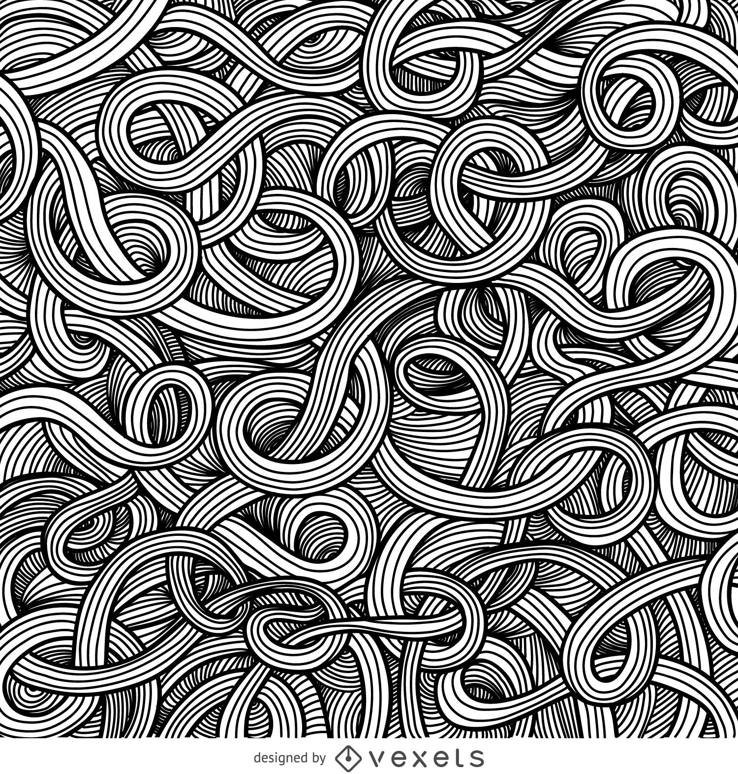 Ornamental curly swirls background