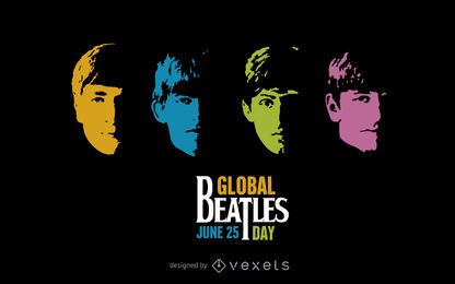 Póster del Día Mundial de los Beatles Póster del Día Mundial de los Beatles