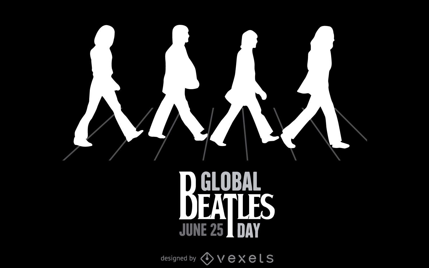 Beatles Abbey Road illustration