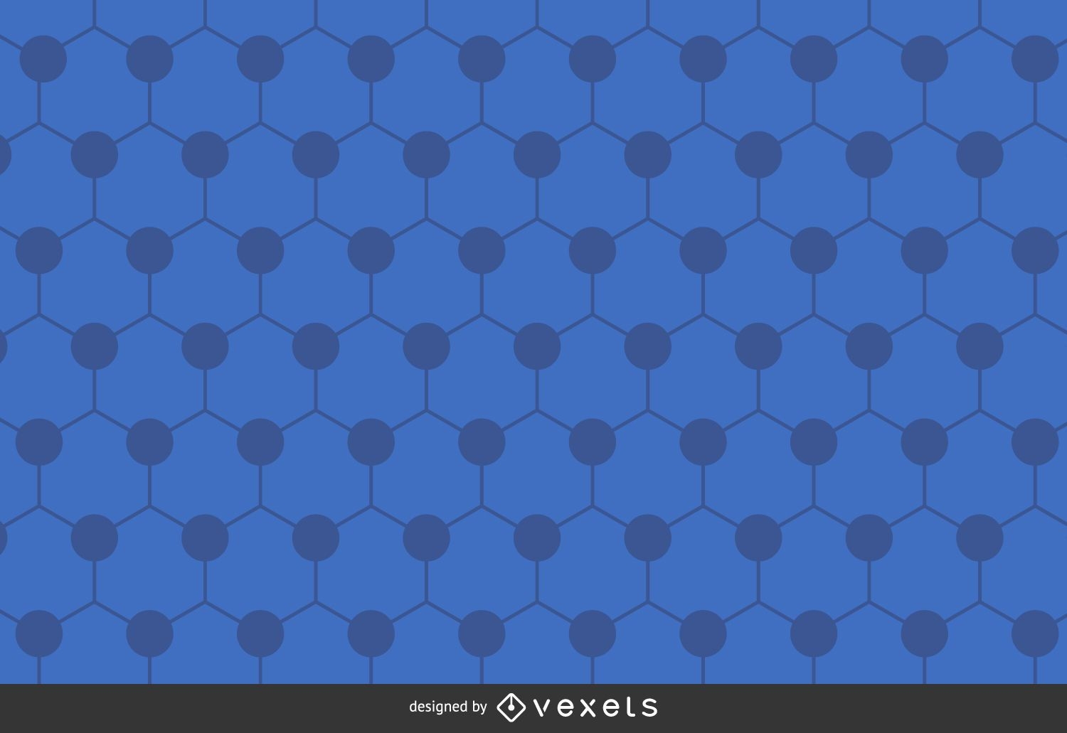 Blauer sechseckiger polygonaler Hintergrund