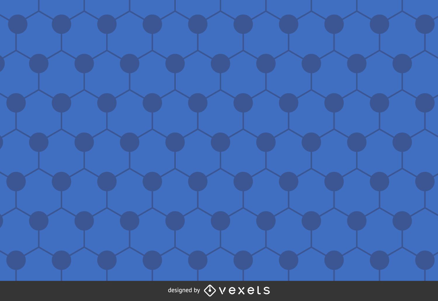 Blue hexagon polygonal background