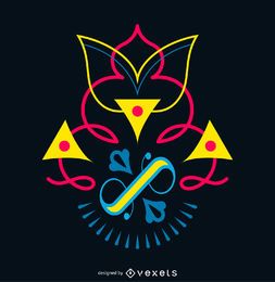 Hipster Nadelstreifen Illustration