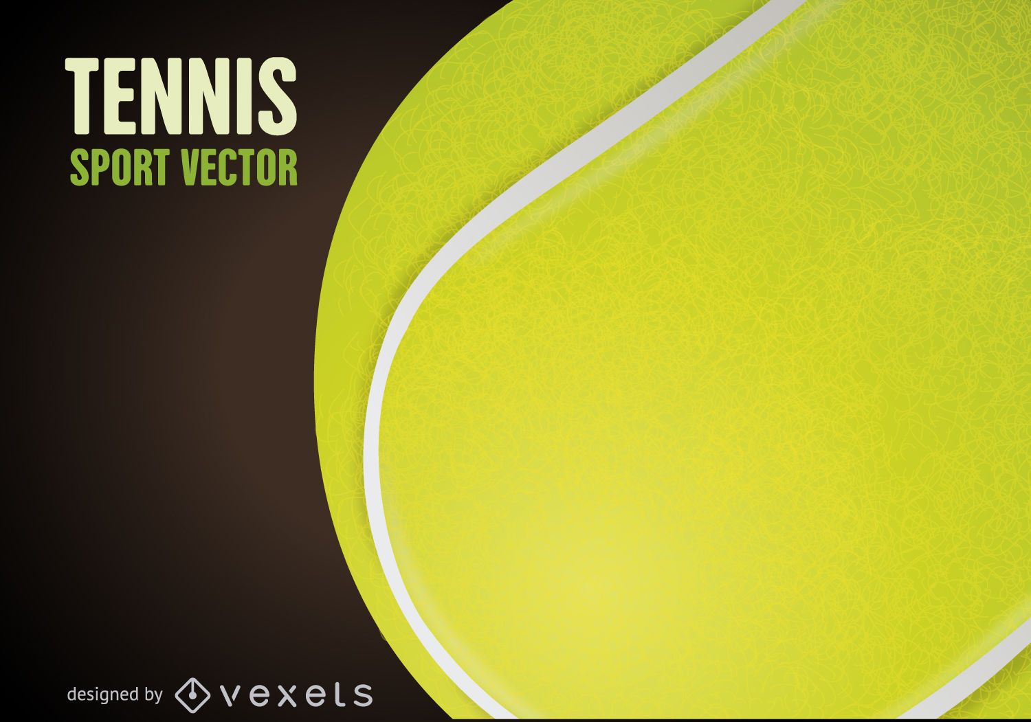 Tennis ball drawing poster