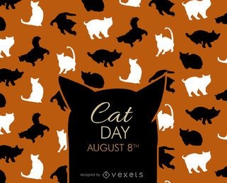 Halloween cat day silhouettes