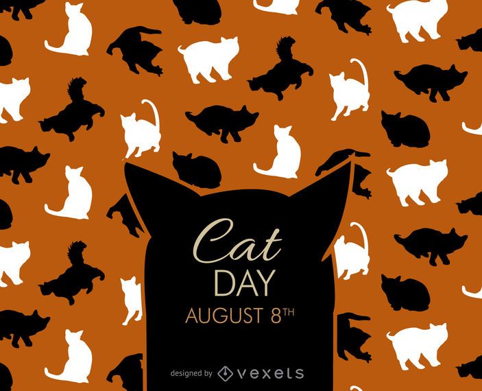 Siluetas de día de gato de halloween Siluetas de día de gato de halloween