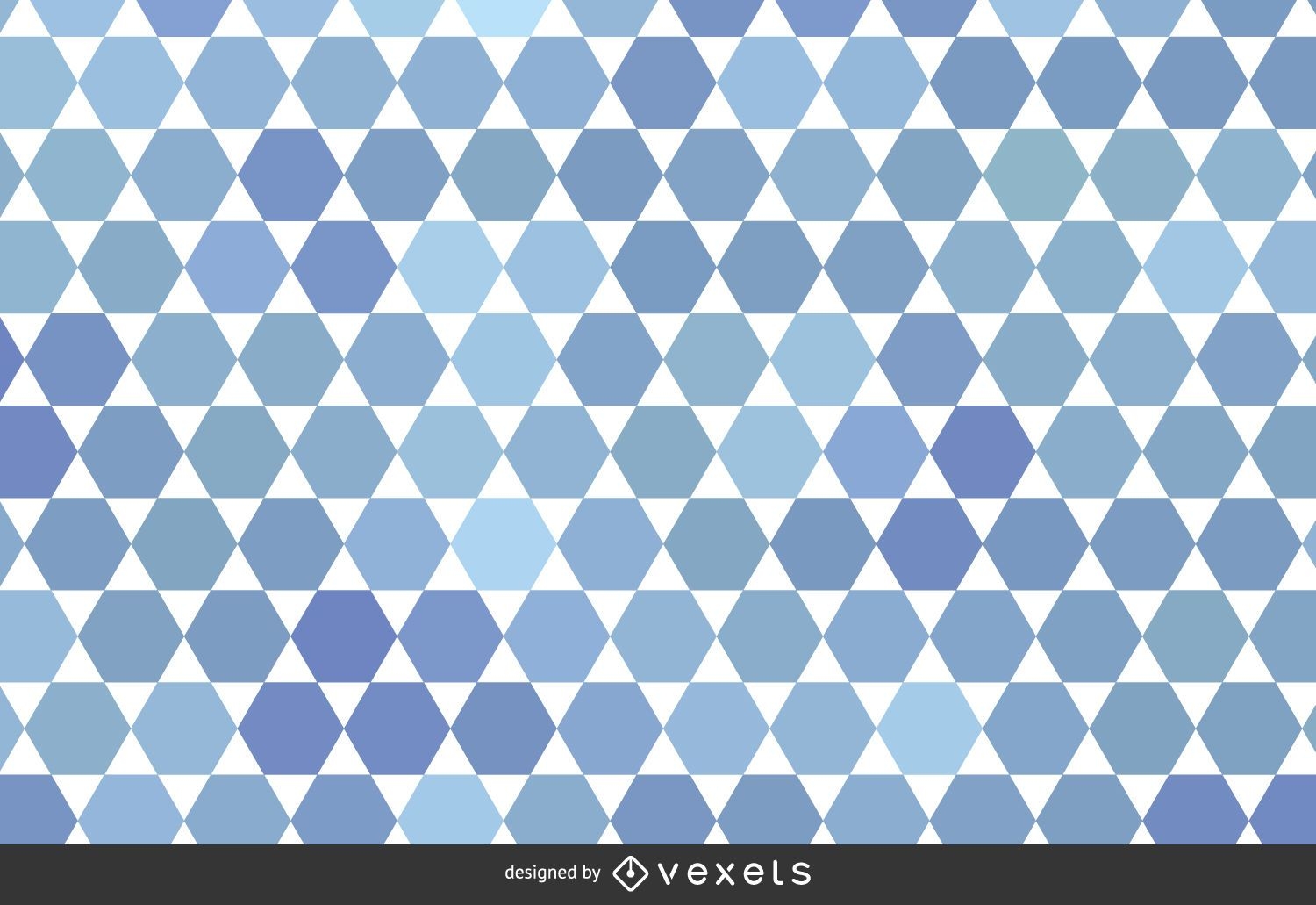 Abstract geometric pattern in tones of blue