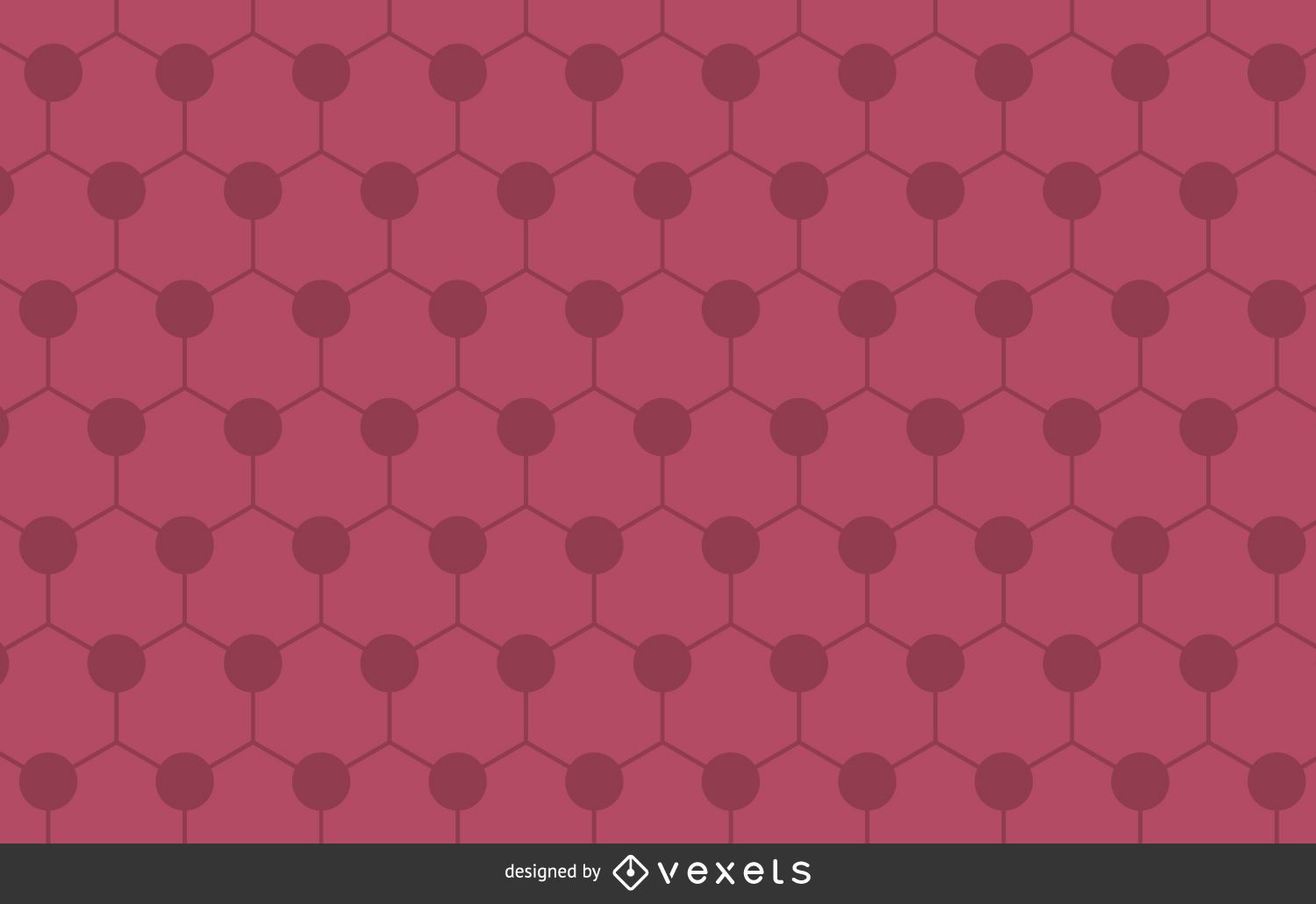 Fondo poligonal hexagonal rosa
