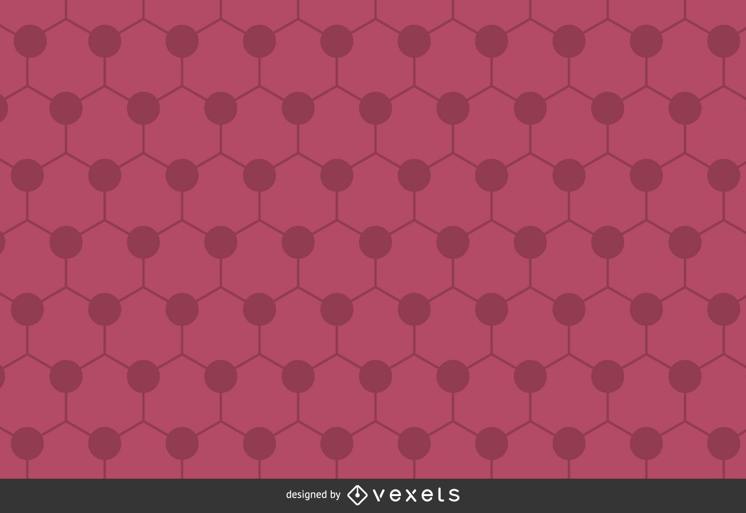 Pink hexagon polygonal background