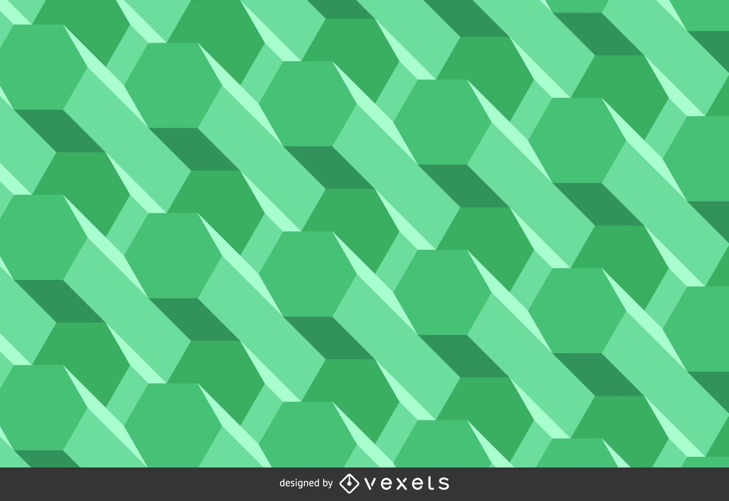 Fondo poligonal verde abstracto