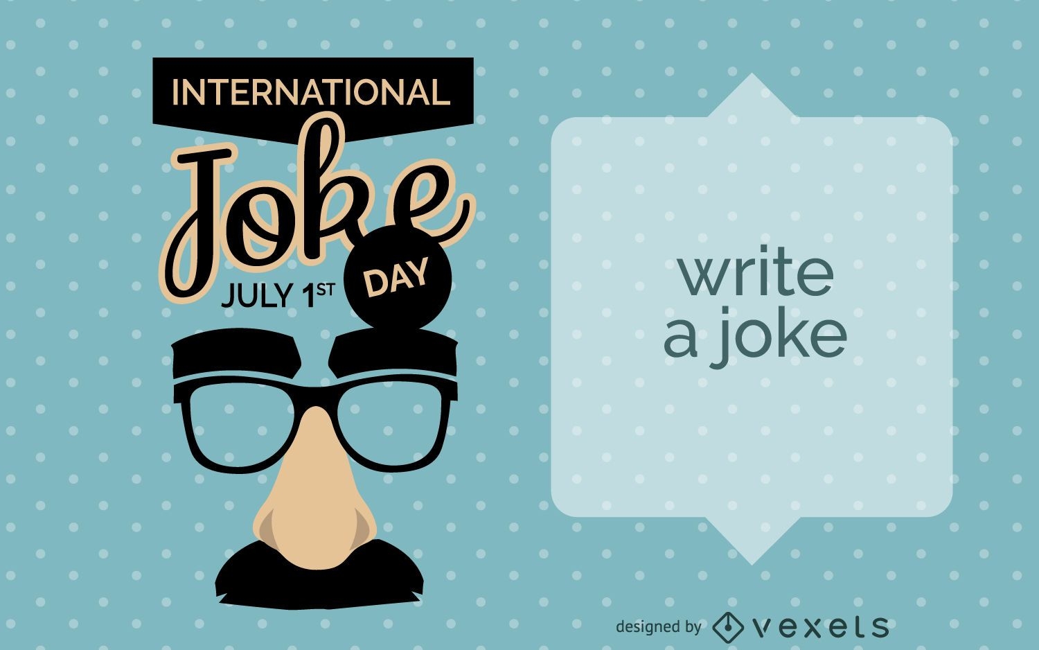 Joke Day card design
