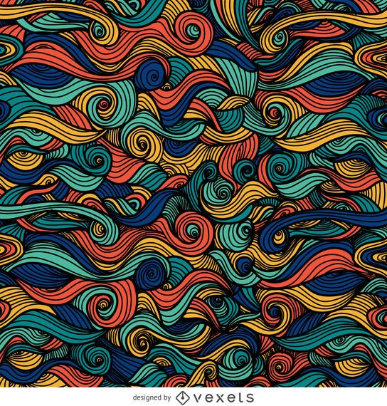 Colorful ornamental curly swirls background Colorful ornamental curly swirls background