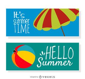 2 horizontal Summer banners