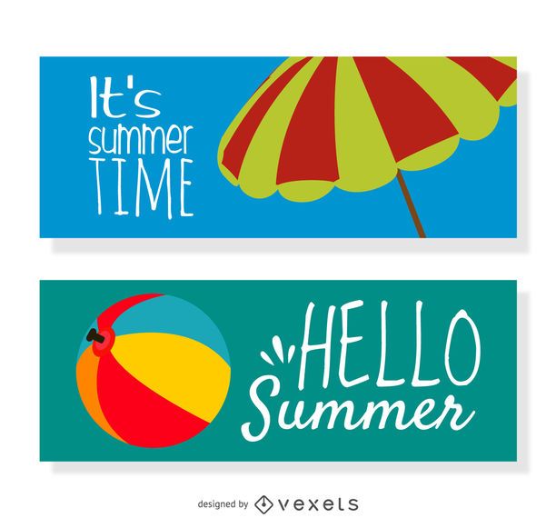 2 horizontal Summer banners 2 horizontal Summer banners