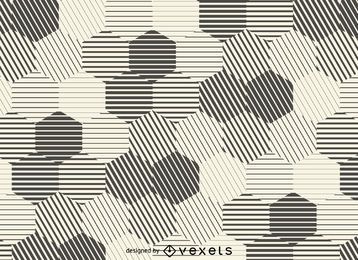 Fondo de rayas hexagonales