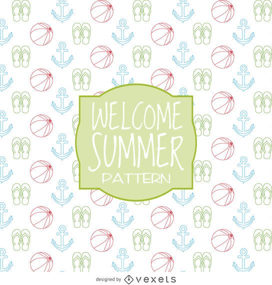 Summer elements pattern design Summer elements pattern design