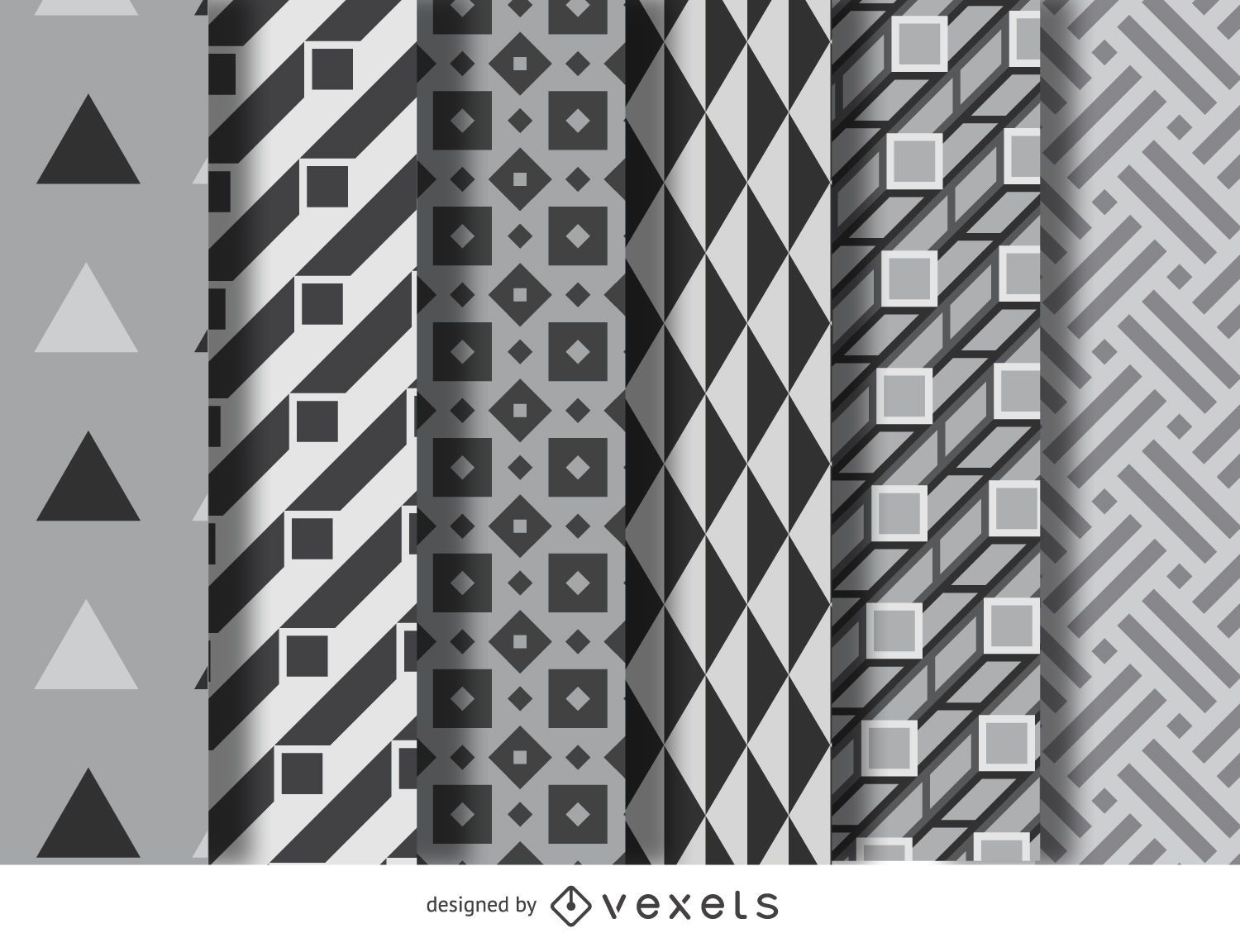 Download Geometric Pattern Set - Vector Download