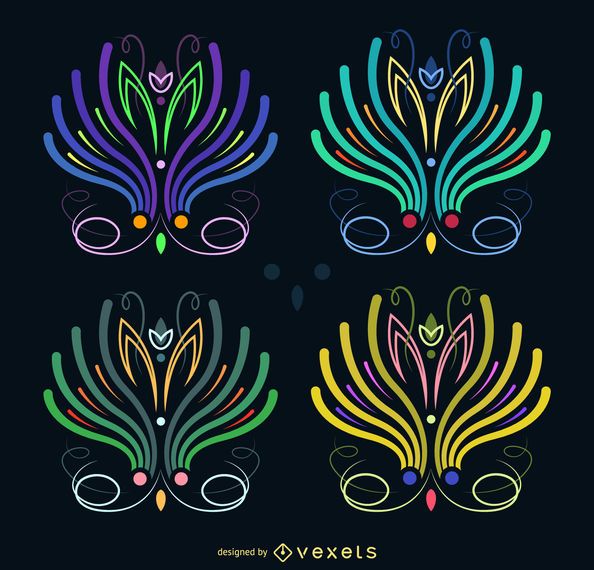 Illustrated pinstripe set Illustrated pinstripe set