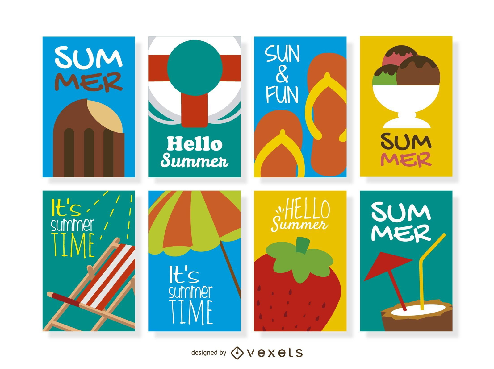Colección 8 diseños de verano