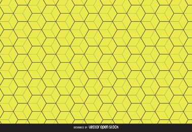 Fondo de patrón hexagonal amarillo