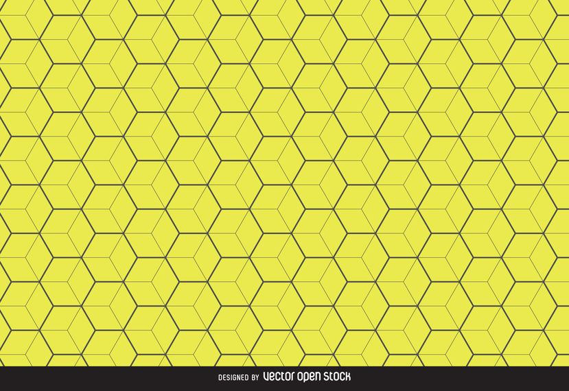 Gelber Hexagonmusterhintergrund Gelber Hexagonmusterhintergrund