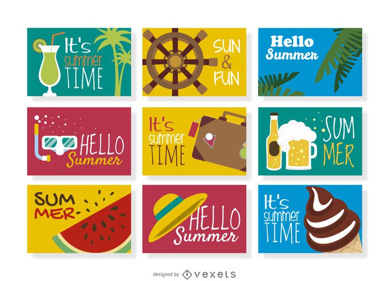 Summer badge collection Summer badge collection