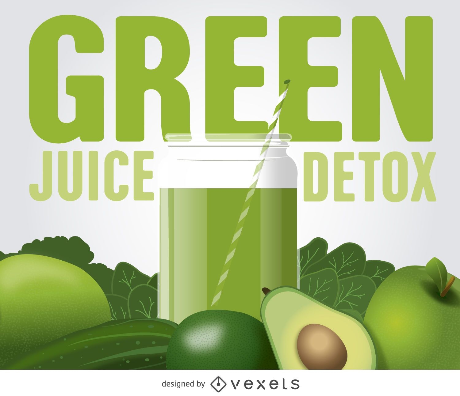 Green detox juice design