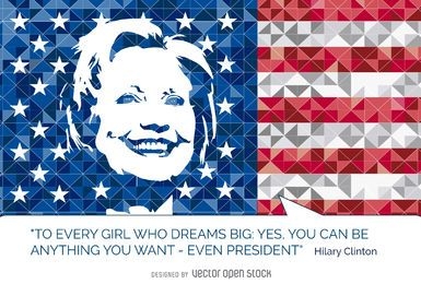 Hillary Clinton cita a bandeira dos EUA