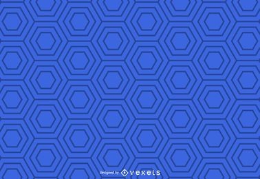 Patrón hexagonal geométrico azul