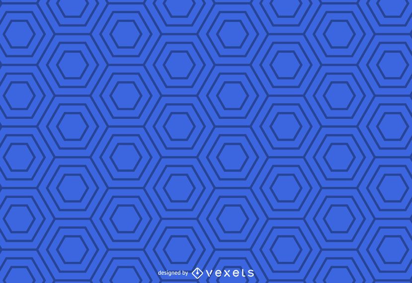 Blaues geometrisches sechseckiges Muster Blaues geometrisches sechseckiges Muster