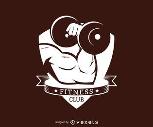 Fitness club label logo template