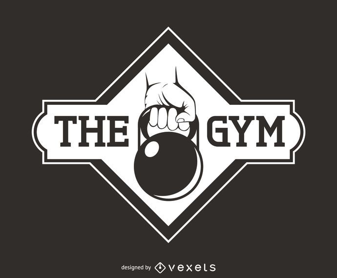 Kettlebell fitness logo template Kettlebell fitness logo template