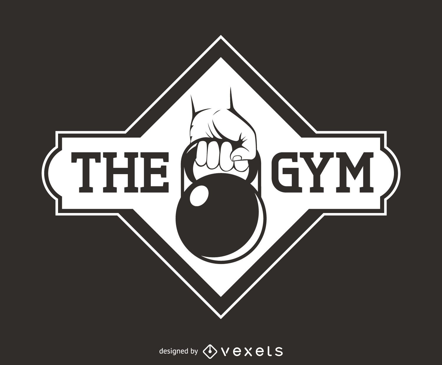 Plantilla de logotipo de fitness Kettlebell