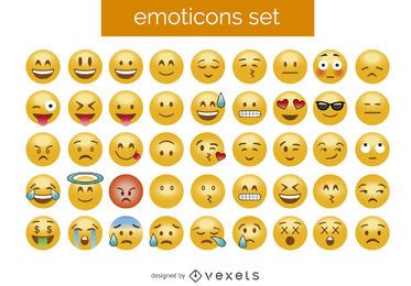 Conjunto de emoticonos 3d Conjunto de emoticonos 3d