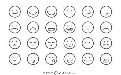 Conjunto de contorno de emoji