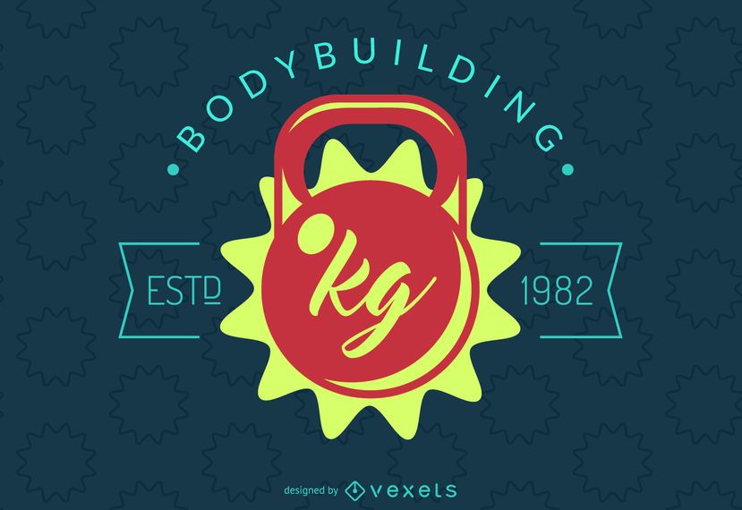 Bodybuilding kettlebell label Bodybuilding kettlebell label