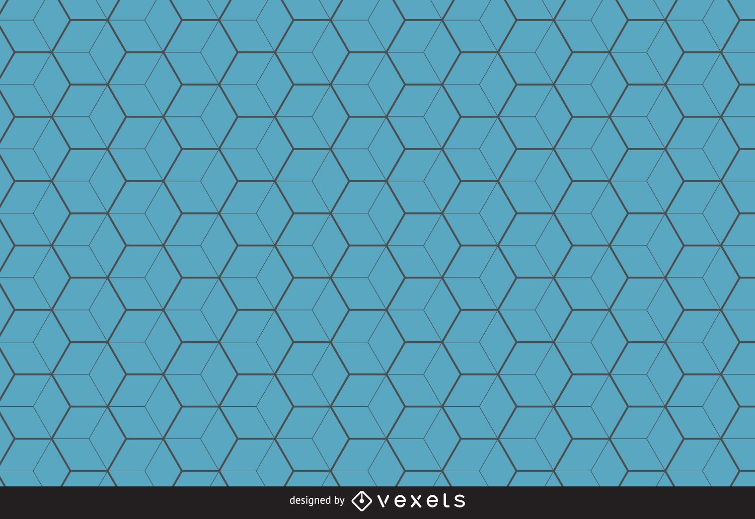 Blue hexagon pattern background