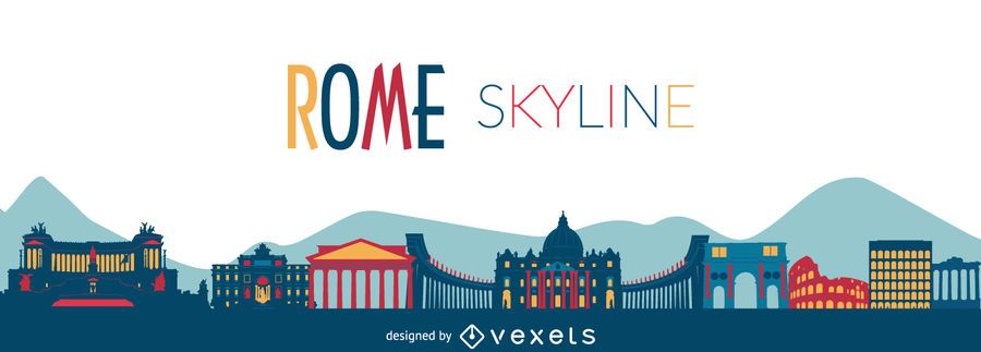 Rome sykline illustration Rome sykline illustration