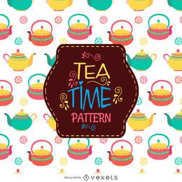 Teapots drawing pattern