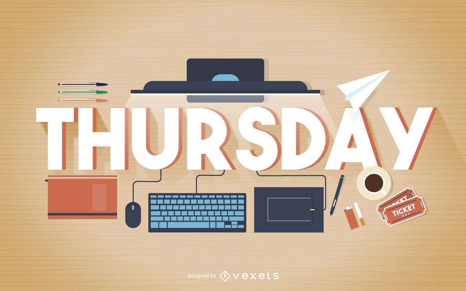 Thursday Work Poster Vector Download