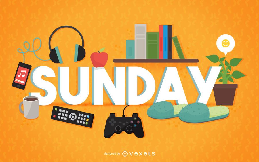 Sunday Relax Sign Vector Download