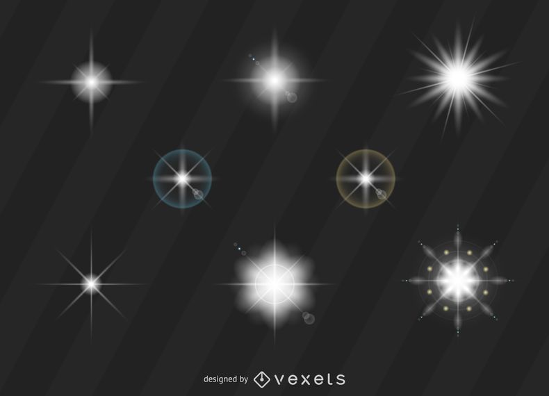 Conjunto de destellos de luz Conjunto de destellos de luz