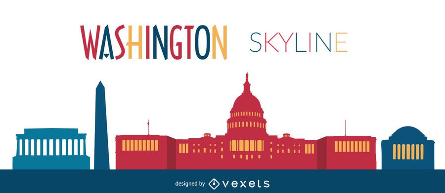 Washington skyline illustration Washington skyline illustration