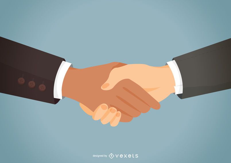 Handshake illustration design Handshake illustration design