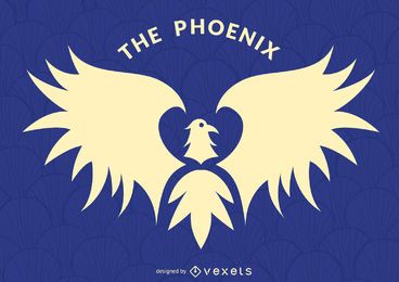 Phoenix Vogel Label Logo Vorlage